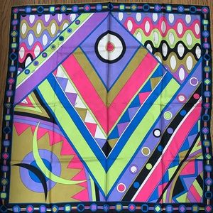 Emilio Pucci 100% Silk Printed Scarf